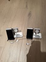 Ladestation Dock 2er Set Ladekabel Silber Schwarz