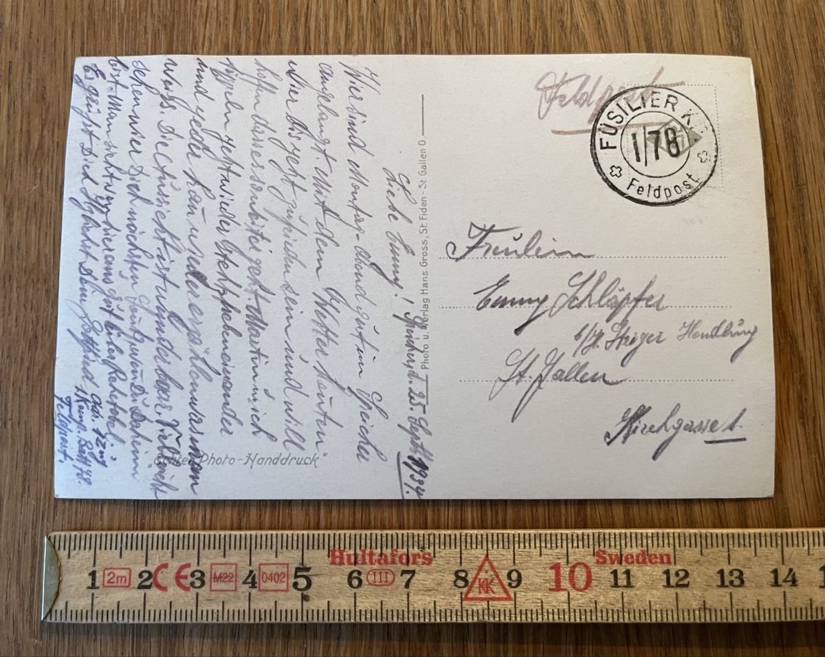 Cartoline postali: Antike Ansichtskarte Appenzeller Speicher – Usato da Waldstatt venduto da Cremschnitte 1