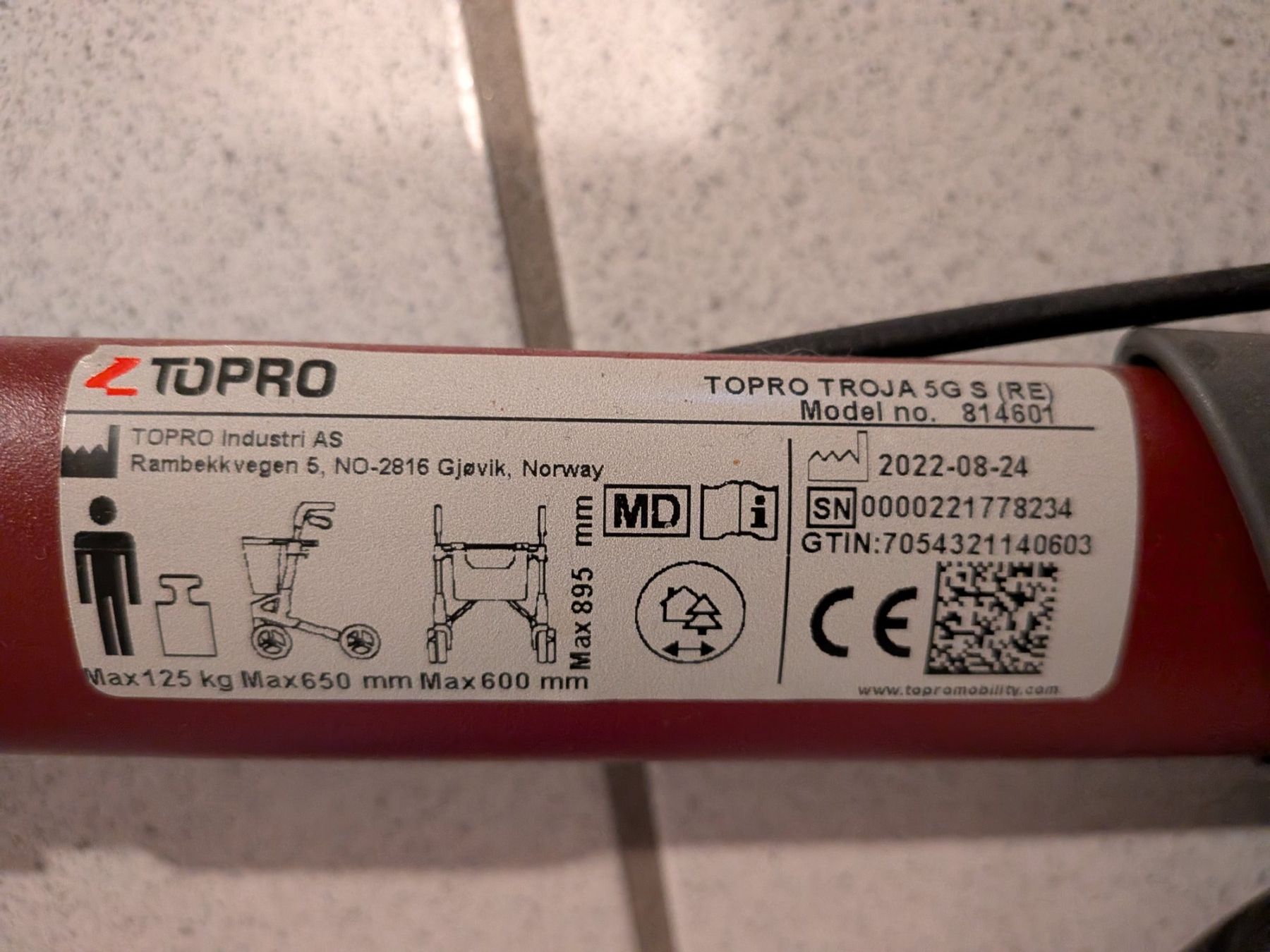 Ausili per la deambulazione: TOPRO Troja 5Gs Rollator – Usato da Zuchwil venduto da paintball666 2