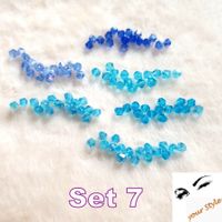 %SALE% =>100 Stk. Glas-Perlen 4mm blau-Töne SET 7