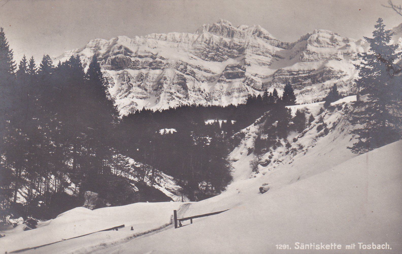 Ansichtskarten: Säntiskette mit Tosbach  1915 – Gebraucht aus Cormoret von Pascalll2001