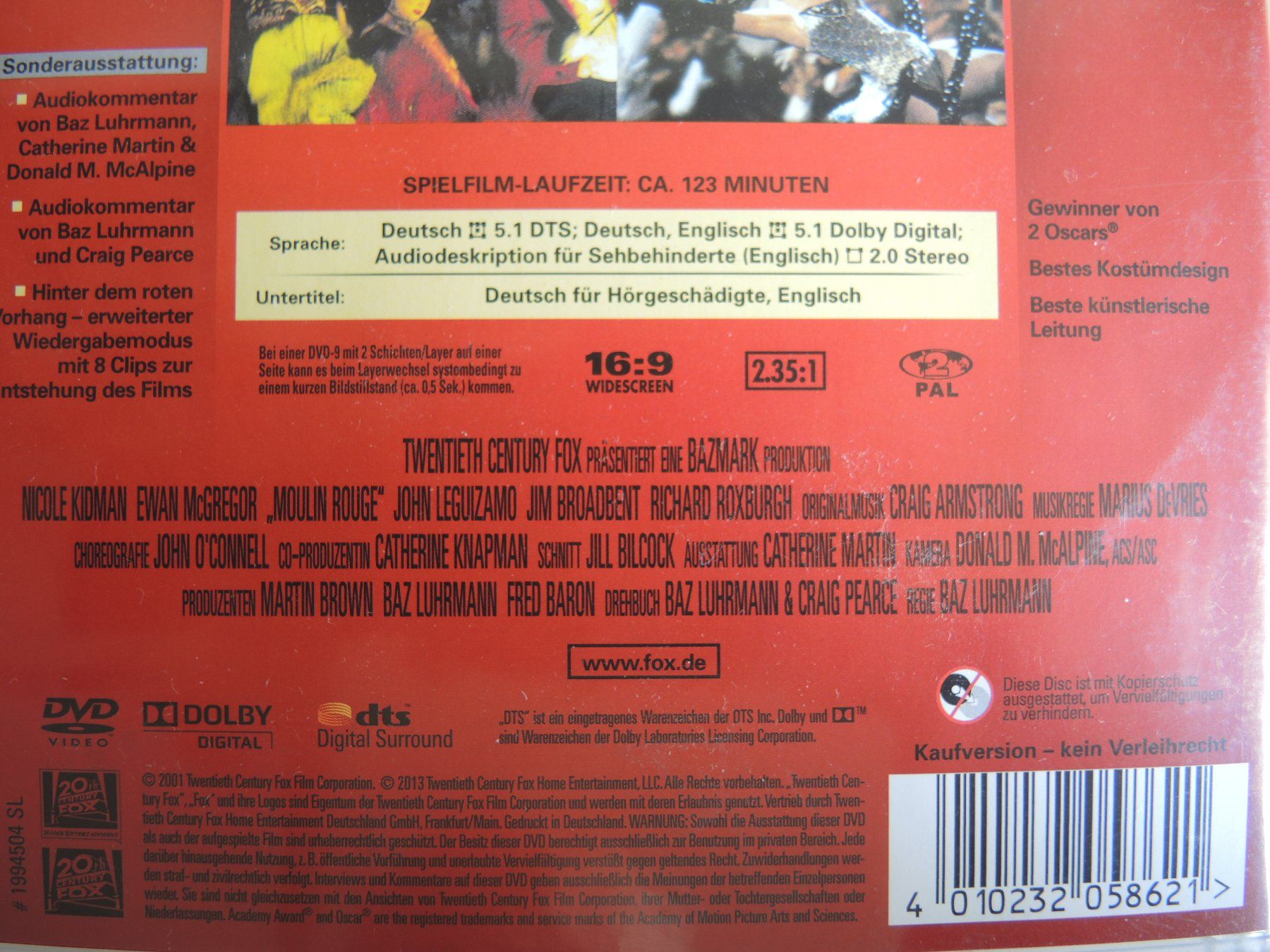 Alle DVDs: Moulin Rouge DVD Nicole Kidman Ewan McGregor – Gebraucht aus Rorschach von maeck8 3