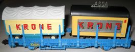 Roco 47616 DB, 2 Wagen "Circus Krone", DC, OVP,Pap., Anbaut.