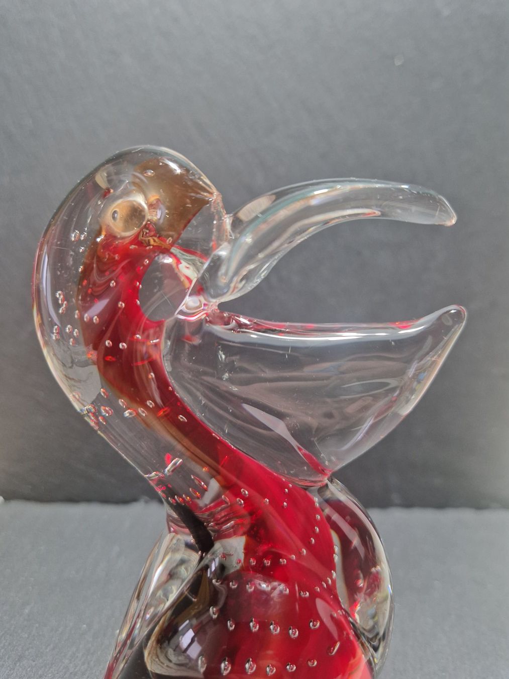 Murano Statuette: Murano Glas Figur Pelikan – Usato da Winterthur venduto da Sadega 5