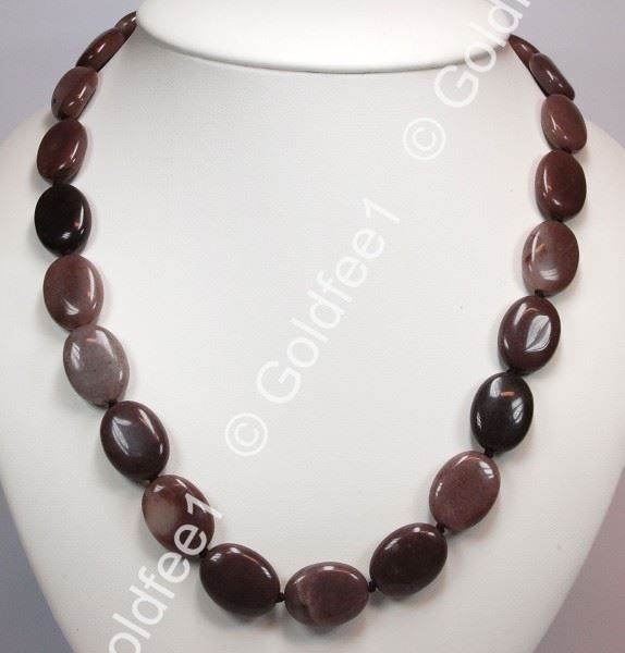 Catenine: Wein - Jade Kette ca. 53cm 925 Silber – Nuovo e nell'imballaggio originale da Oberglatt ZH venduto da Goldfee1 1