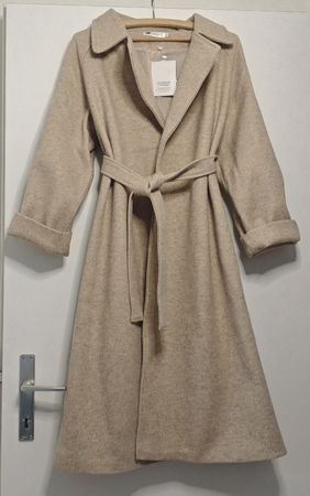 Beiger Wollmantel – neu – ideal für kleinere, zierliche Frau