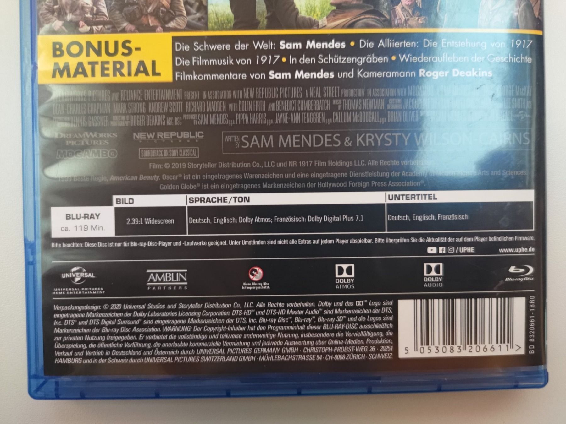 Tutti i DVDs: 1917 - Zeit ist der Feind – Usato da Liestal venduto da Kratzilla 3