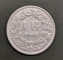 1 Fr. Münze CH 1906 Silber