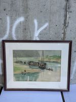 Chinese art signed watercolor painting on paper 20th century