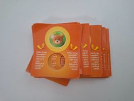 30 runde Sammelsticker, Kleber Bär neu
