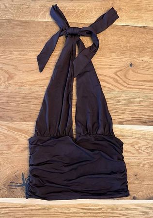 ZARA Neckholder-Top Braun  XS