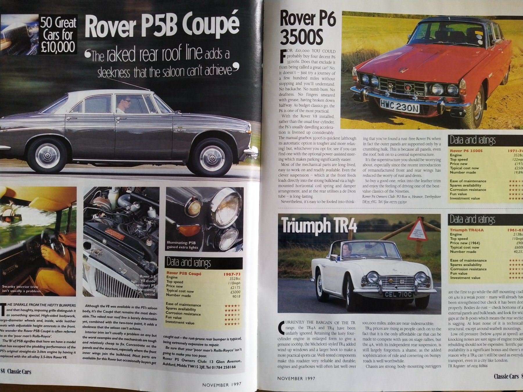 Automobili: Rolls-Royce/Rover P5/P6/Triumph TR4/Stag – Usato da Bern venduto da micky031 1
