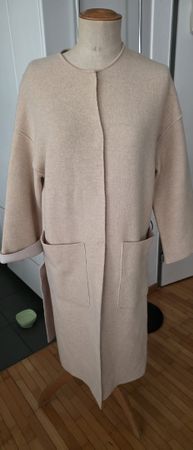 Georg Maier Wollmantel, beige, Gr. 32/34, Top Zustand!
