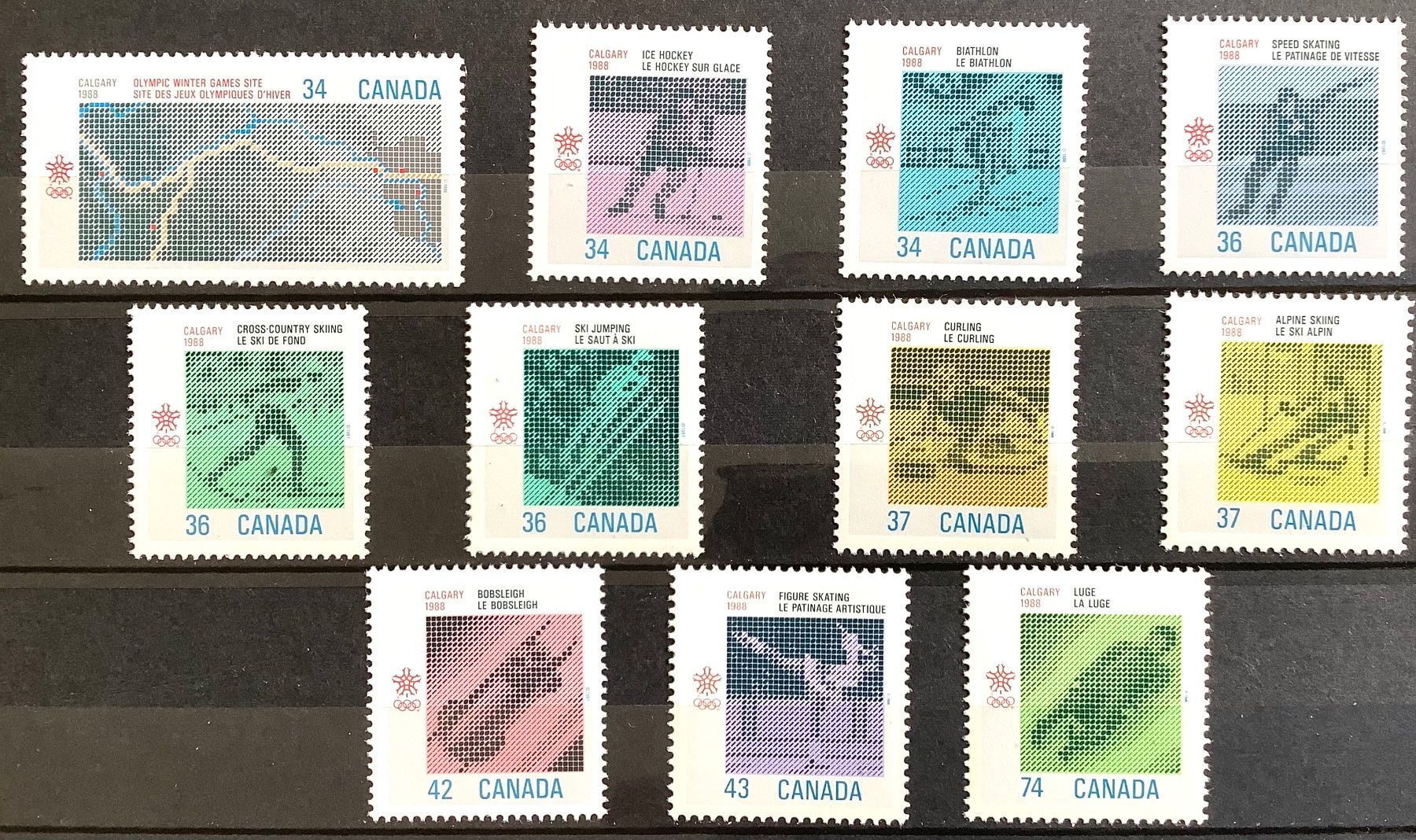 Alle Briefmarken: 1988 Kanada / Calgary Olympische Winterspiele Satz ** – Neu (gemäss Beschreibung) aus Liestal von Skunk02