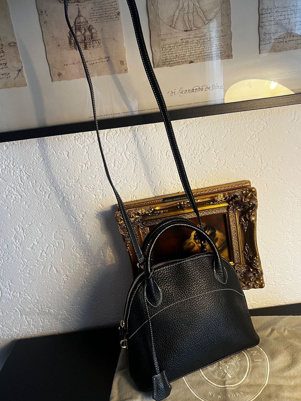 Borse: YUZEFI Mini Leder Handtasche Schwarz mit Dustbag – Usato da Winterthur venduto da Dejv 1