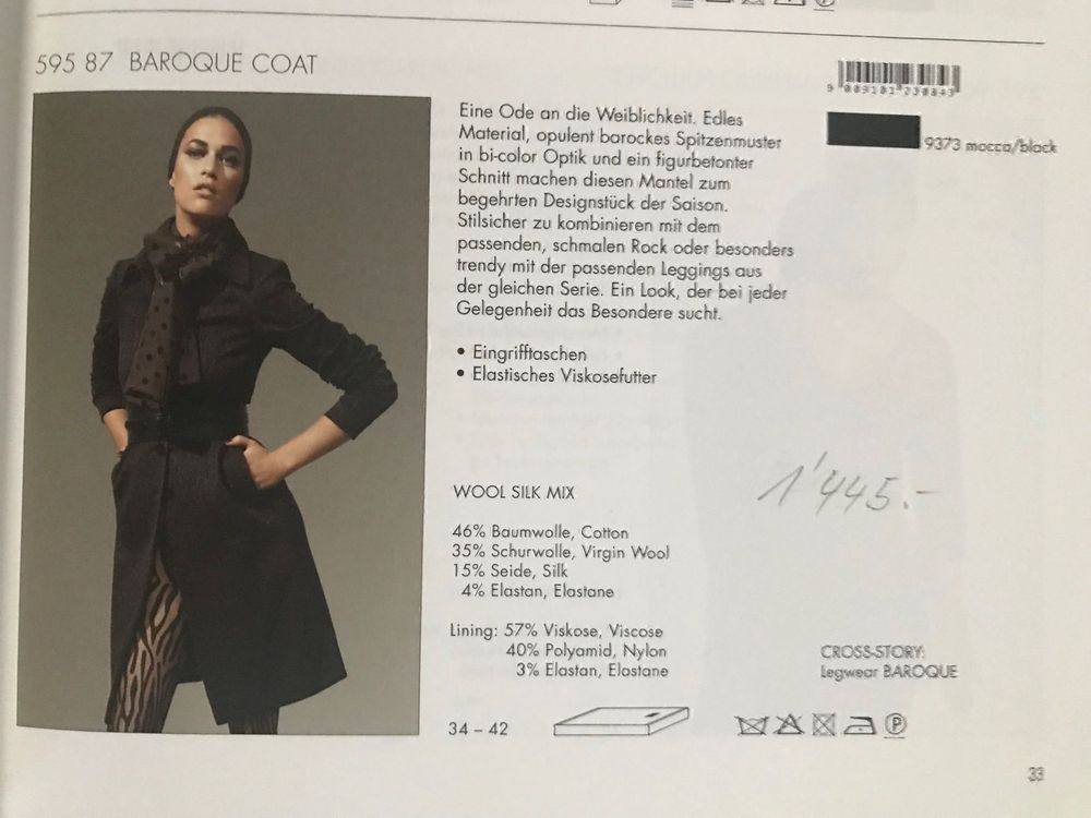 Wolford BAROQUE COAT Mantel Kaufen auf Ricardo