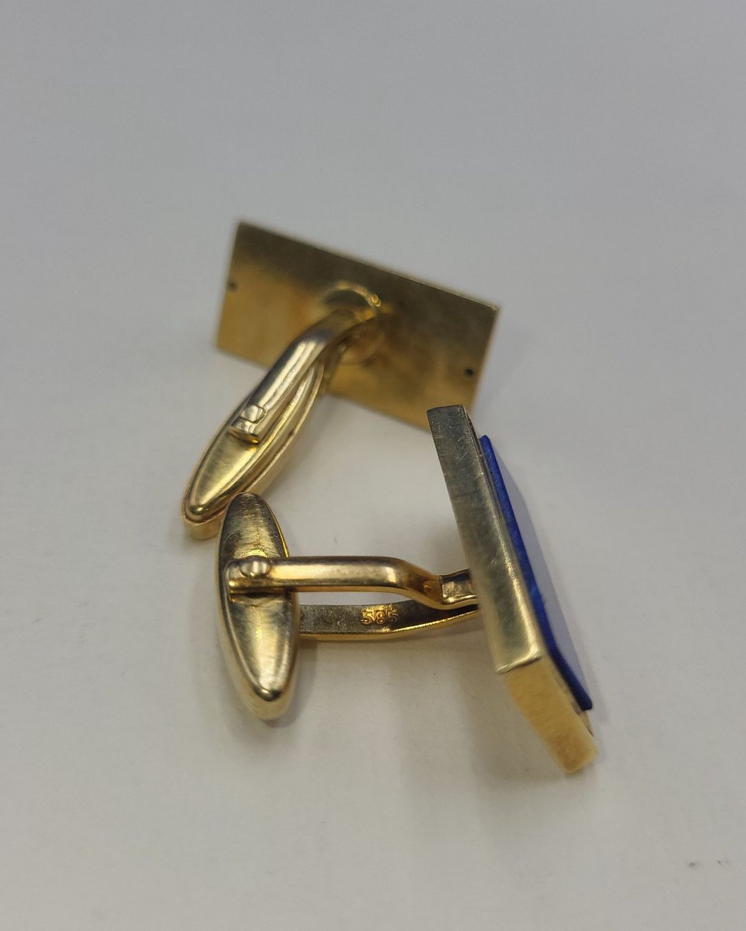 Gemelli: Massiv Gold 585 Manschettenknöpfe Mit Lapislazuli – Usato da Wald ZH venduto da Aniade 6