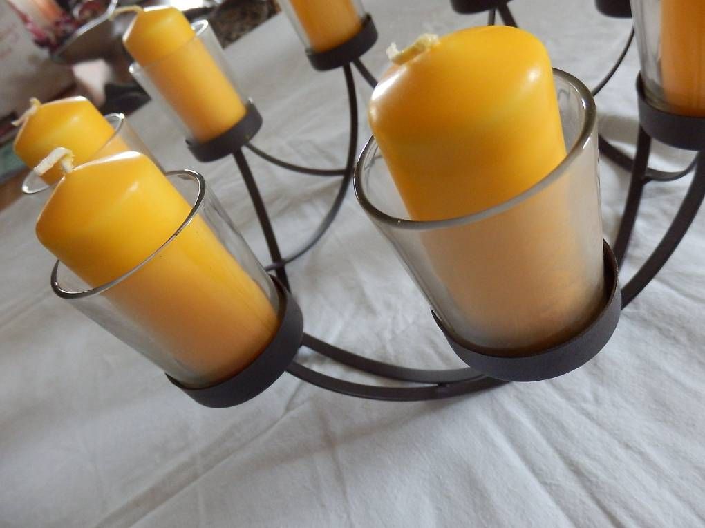 Kerzenständer: Chandelier en fer forgé à huit bougies – Gebraucht aus Hauterive NE von Davidsonson 1