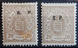 Luxemburg Officiel Kat. 32 I & II * 1881/84 Kat. 200 Euro