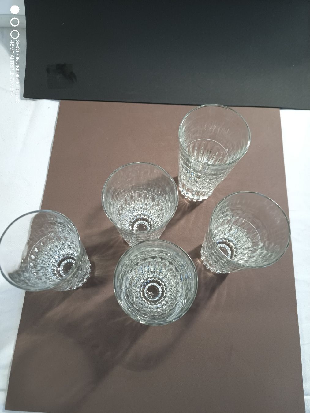 Verres: 5 Glas Becher 4cl Marcati gestreift gebraucht – D'occasion à Aarwangen par to-hirschi