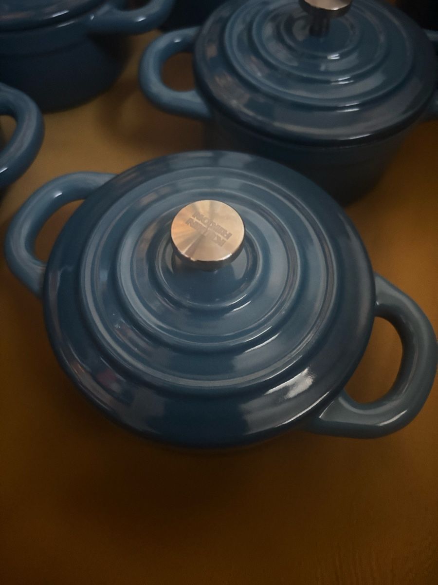 Kuhn Pentole: 6er Set Mini Cocotte blau Kuhn Rikon – Nuovo e nell'imballaggio originale da Solothurn venduto da Dudu92