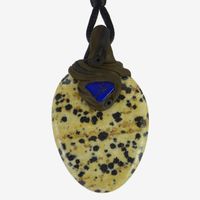 Dalmatinerstein (Aplit) Anhänger mit Lapislazuli
