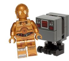 Lego Figur Star Wars C-3PO und Gonk Droid
