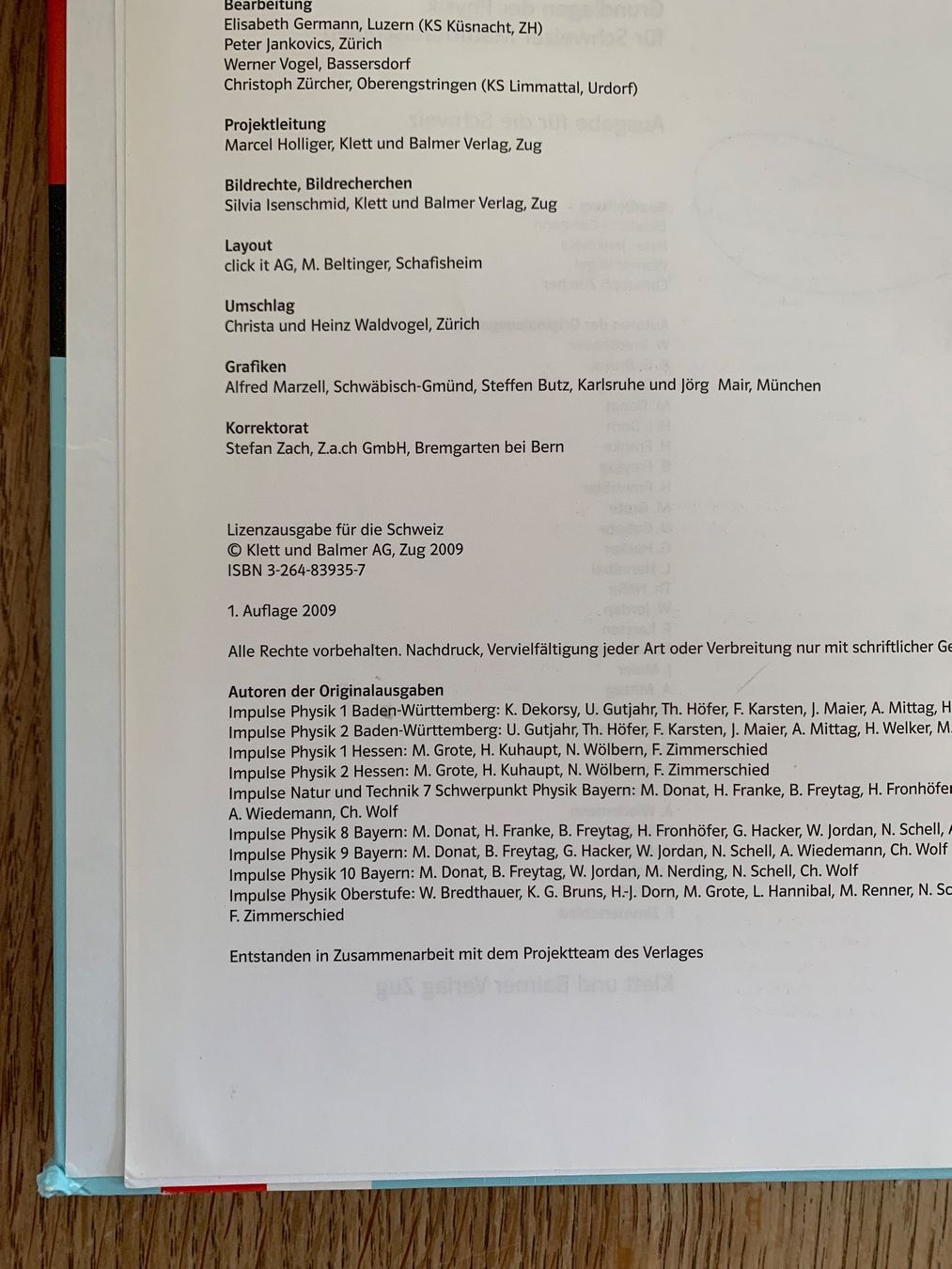 Libri: 2 Physikbücher: "IMPULSE" / "PHYSIK" – Usato da Weiningen ZH venduto da Samsonite7 1