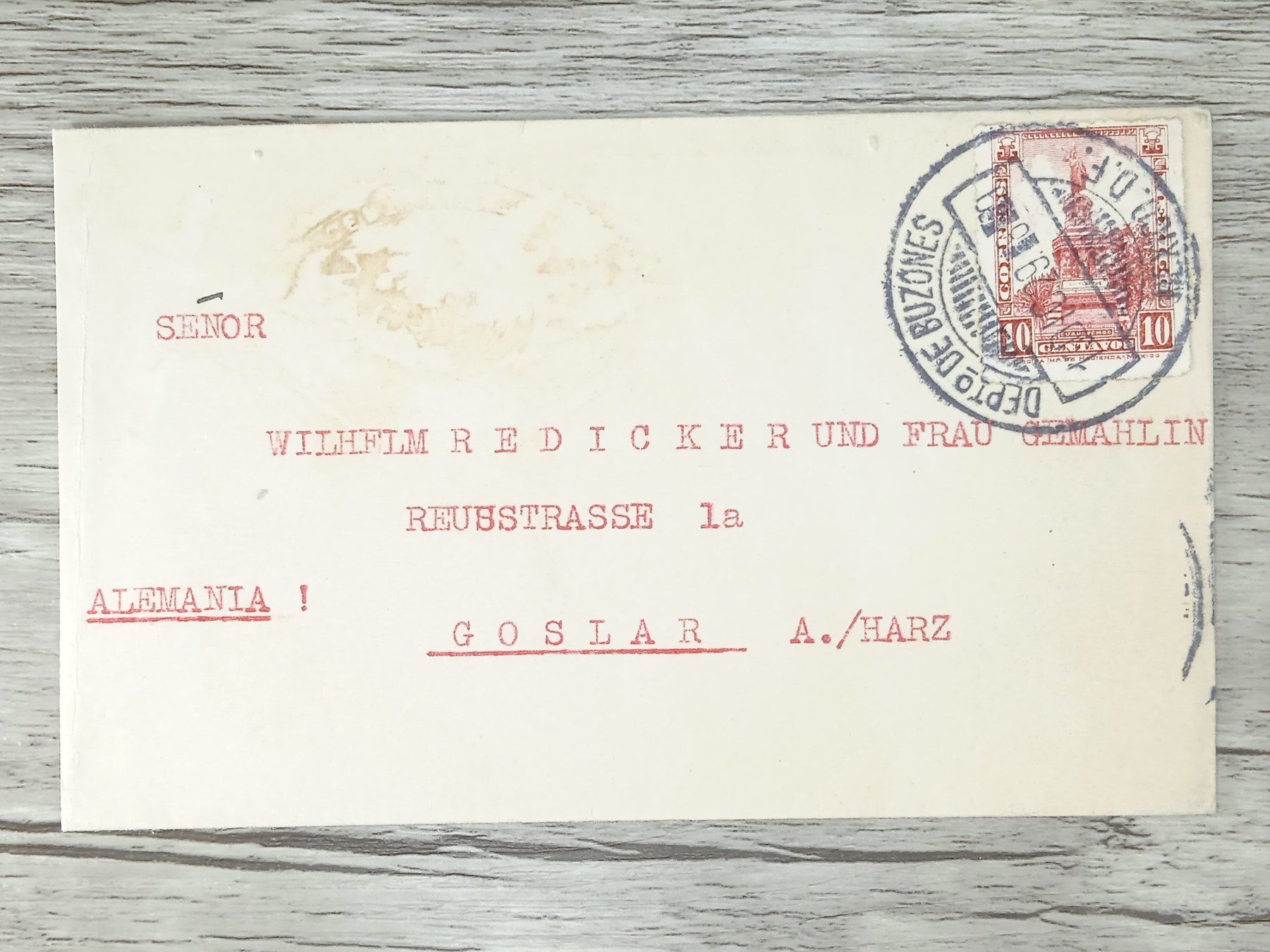 Tutti i francobolli: TR05 Enveloppe + Timbre Mexique 1929 – Usato da Cousset venduto da Patrick_Collections