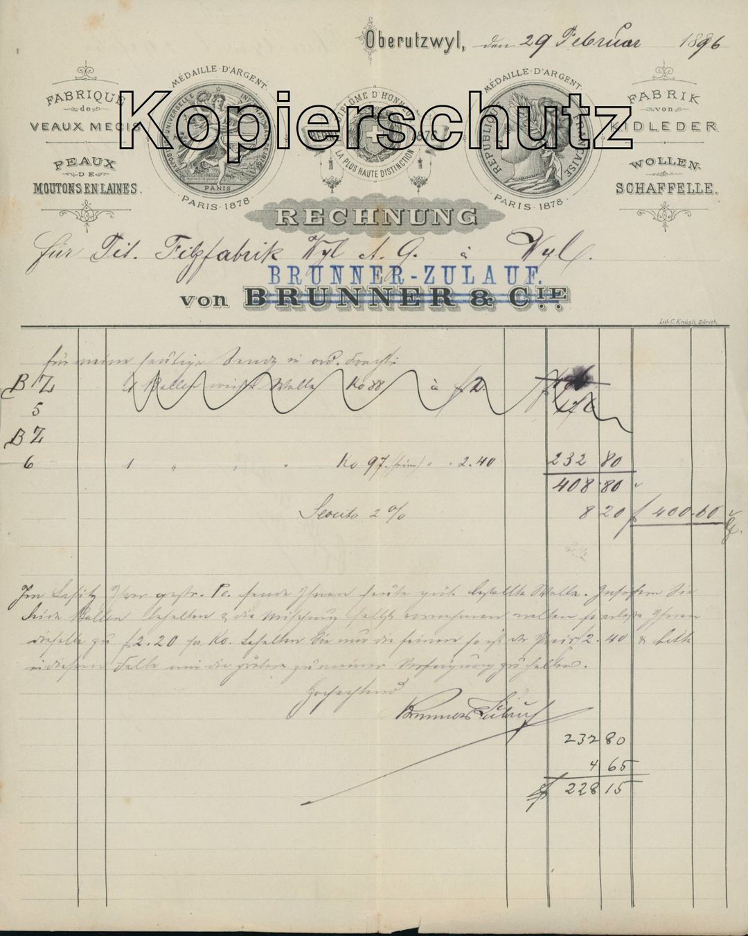 Cartoline postali: SG Oberuzwil - Litho – Usato da Schindellegi venduto da stationary 1