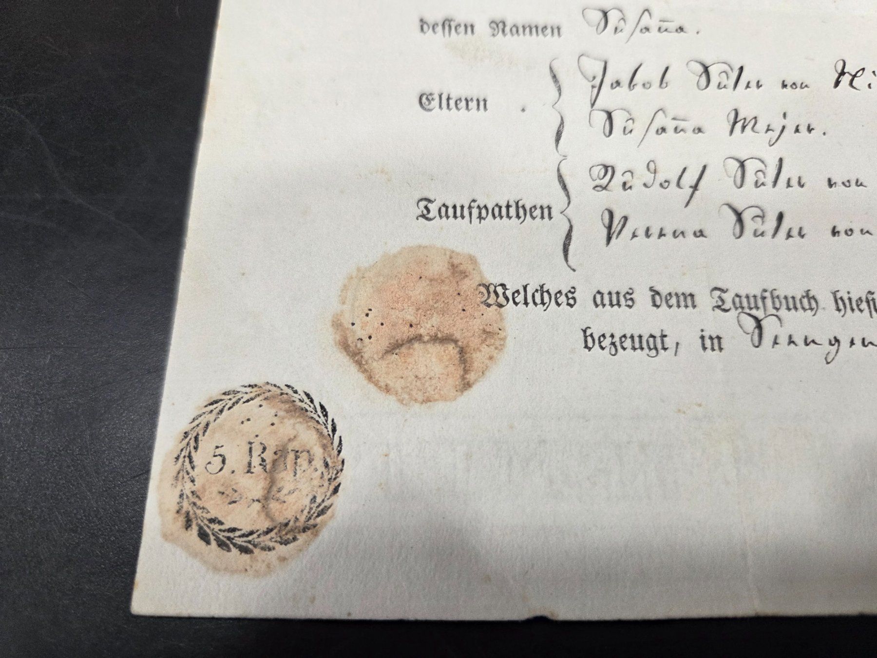 Documenti: Taufschein Kanton Aargau 1820 – Usato da Basel venduto da bartlome78 2