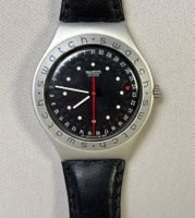 Swatch Irony Aluminium, Bracelet Cuir Noir, à saisir!
