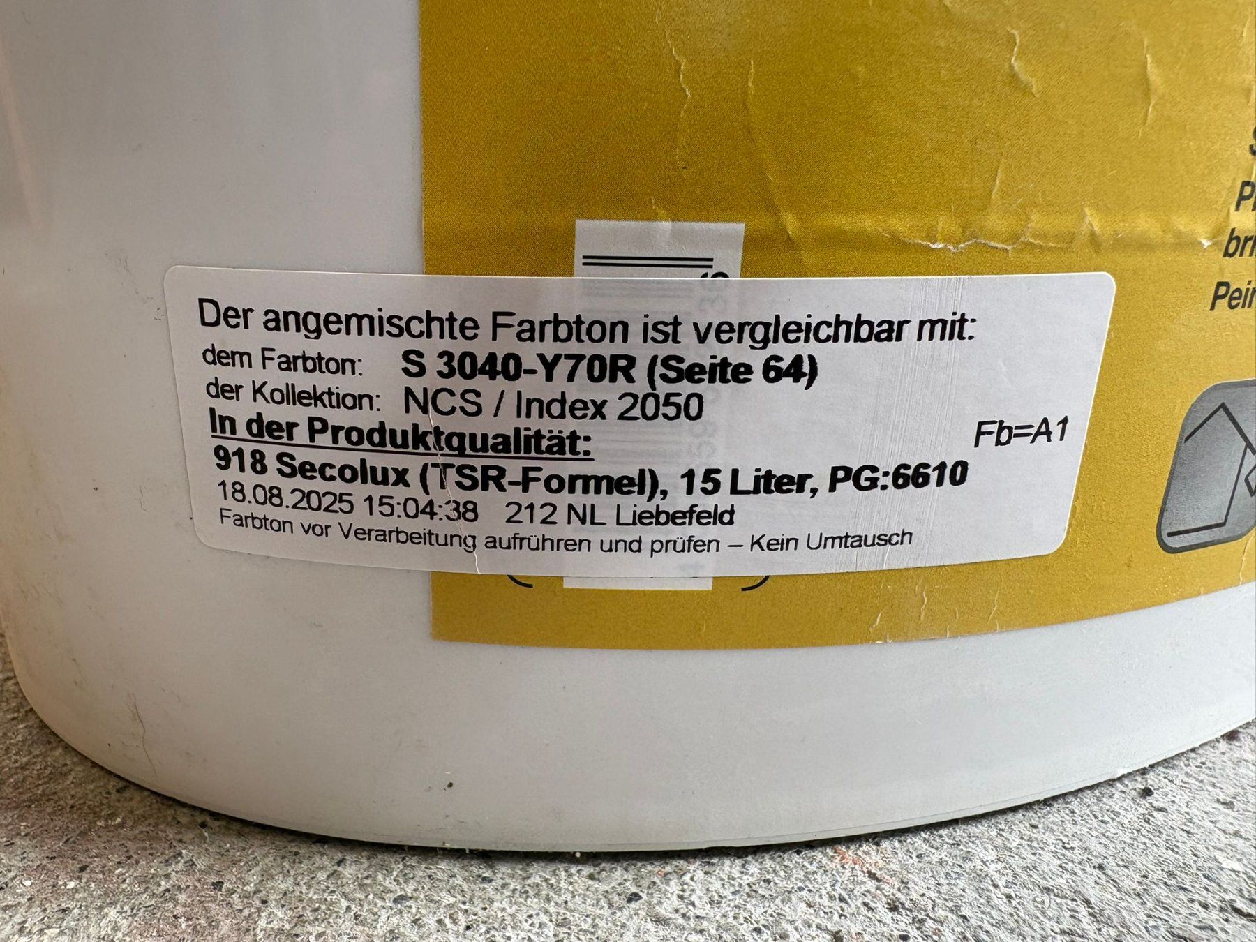 Colori: Brilux Secolux 918 Siliconharzfassadenfarbe – Usato da Düdingen venduto da SandroBurri 1