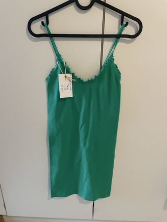 Robe d'été verte à bretelles fines - T34 XS Berska