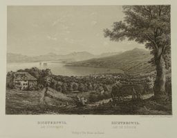 RICHTERSWIL, STAHLSTICH VON RUDOLPH RINGGER UM 1870
