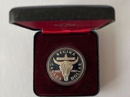 Kanada Regina Dollar 1982 Münze PP im Etui guter Zustand