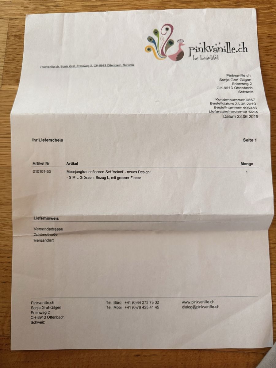 Pinne, Maschere & Boccagli: Pinkvanille Meerjungfrauenflosse – Usato da Hindelbank venduto da Alfinissimo 8