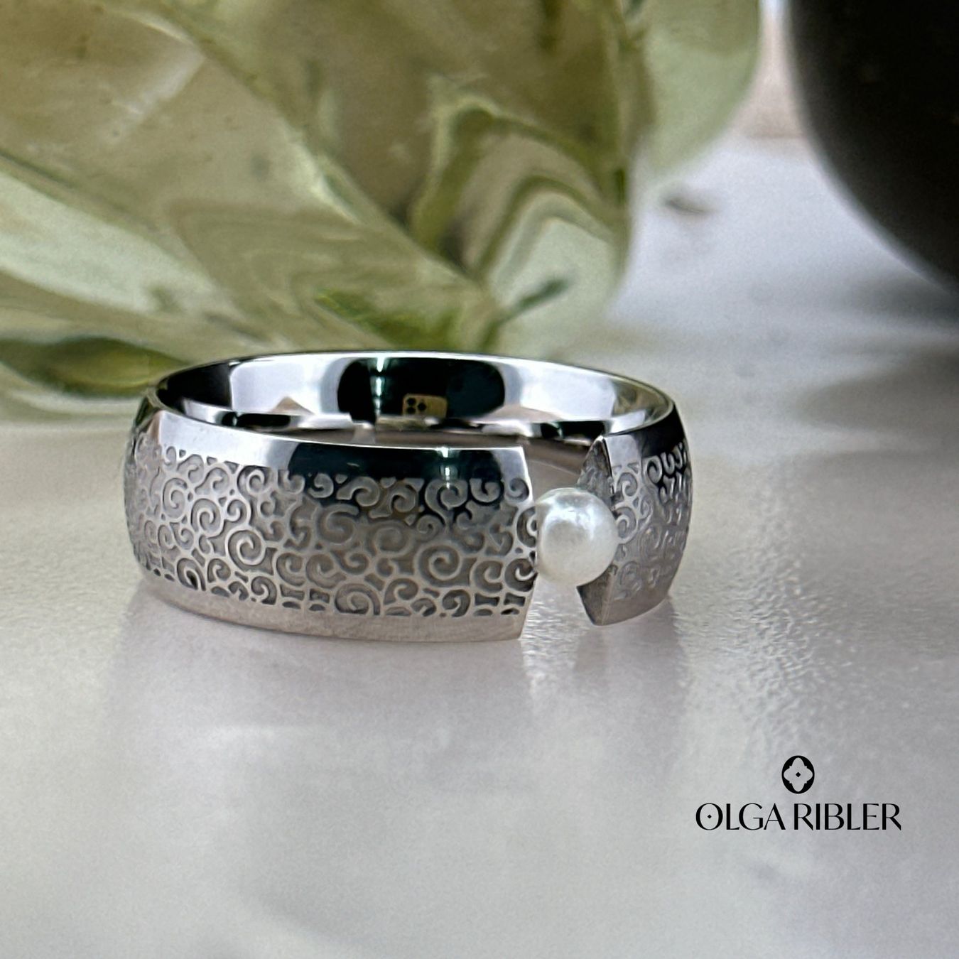 Olga Ribler Anelli: Edelstahl Perlen Ring Grösse 60 – Nuovo (secondo la descrizione) da Luzern venduto da Schmuckoutlet 4