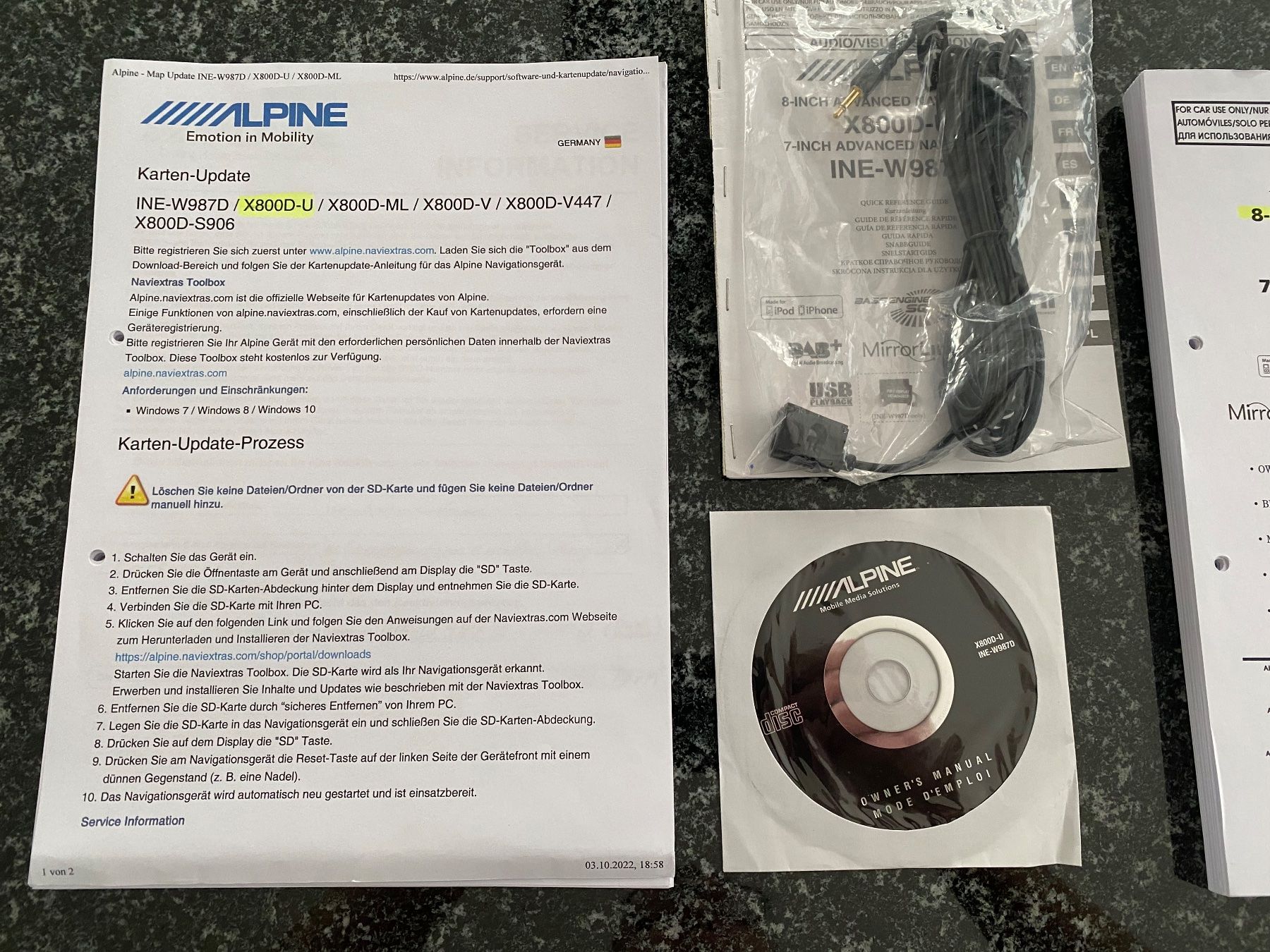 Alpine Multimediaplayer & Streamer: Alpine X800D-U Navigation und Entertainment – Gebraucht aus Flawil von extreme21 5