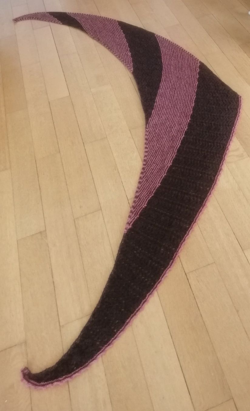 Foulard & Sciarpe: Schultertuch "Himbeerschoko" mit Alpaca     NEU – Nuovo (secondo la descrizione) da Langenthal venduto da Handstrick 5