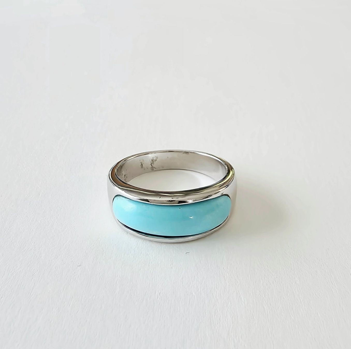 Bagues: Silber 925 Ring mit Türkis-Optik Inlay - Neu – Neuf avec emballage d'origine à Uetikon am See par Coralreef 1