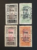 Timbres DAHOMEY TOGO Occupation franco-anglaise 4/2/10/5c