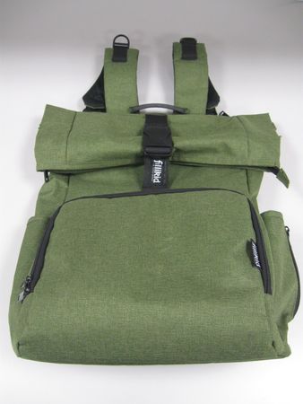 FILLIKID Wickelrucksack Rolltop Tokio 25L + Kinderwagenhaken