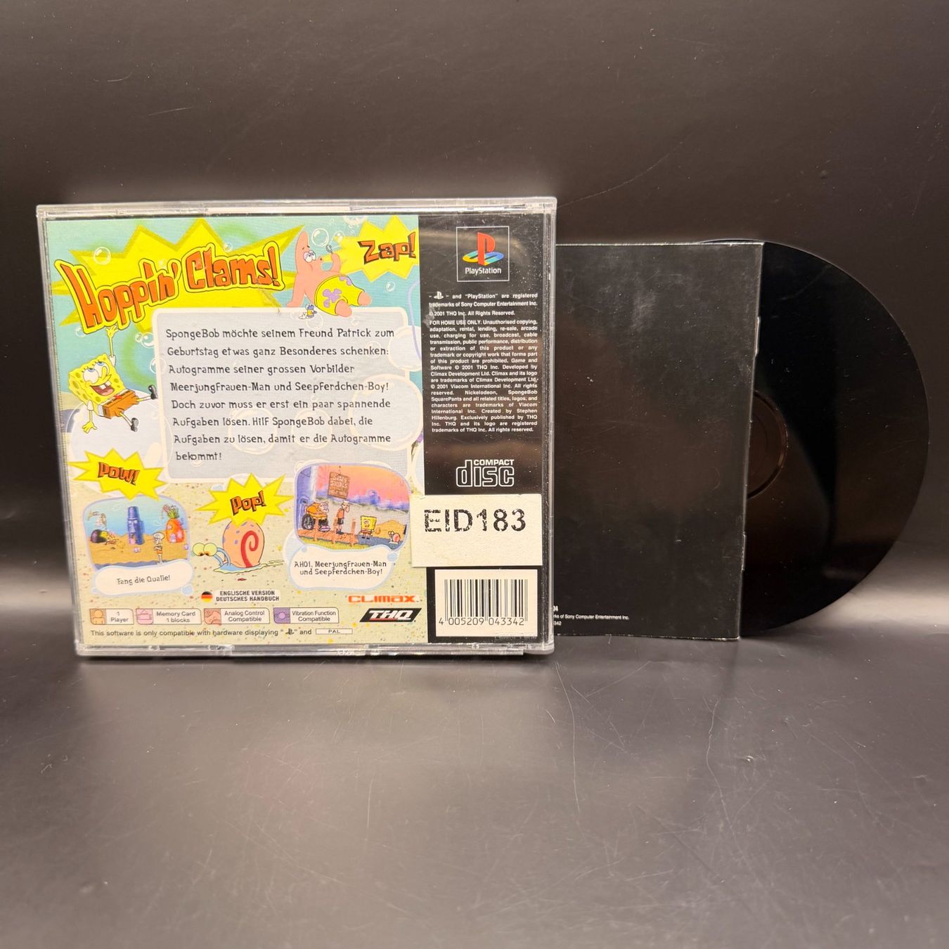 Sony Giochi: PS1 SpongeBob SquarePants Supersponge – Usato da Düdingen venduto da Nerdworld 2