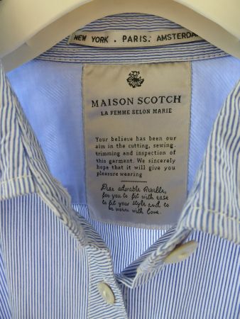 Baumwoll-Bluse Gr. 3 /40 * Maisson Scotch * New York * Paris
