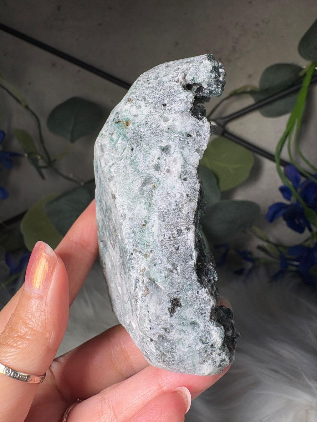 Minerali & Pietre curative: Grüner Chalcedon-Stalaktit – Nuovo (secondo la descrizione) da Neuheim venduto da m.hald 6