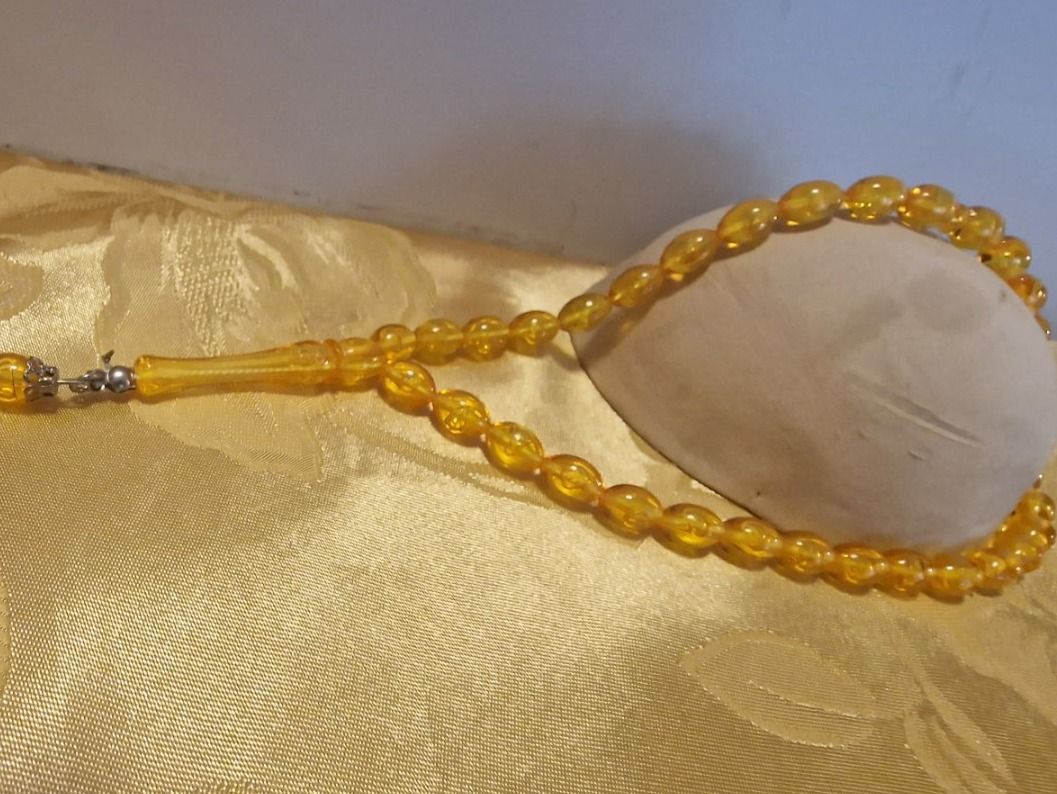 Altri gioielli: Tespih Misbaha Subha Gebetskette aus Polyester Gelb Harz – Nuovo (secondo la descrizione) da Münchenbuchsee venduto da babilibern 1