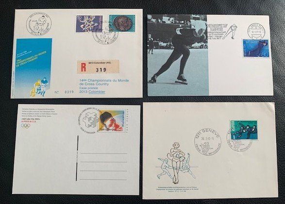 Tous les timbres: Suisse Thème Sport 4 documents – D'occasion à St-Prex par Epicard