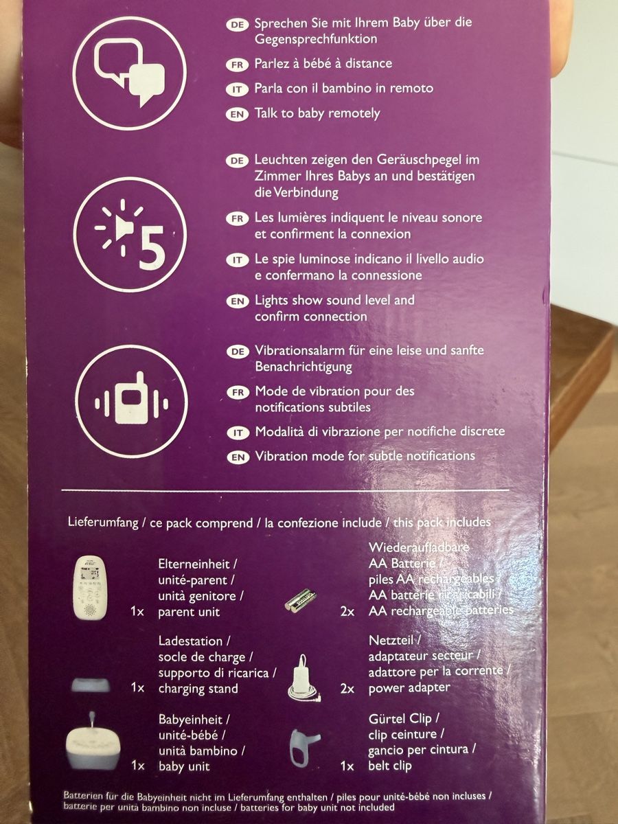 Philips Babyphone: Philips Avent DECT Babyphone SCD735 – Nuovo (secondo la descrizione) da Zug venduto da sil_26bl 5