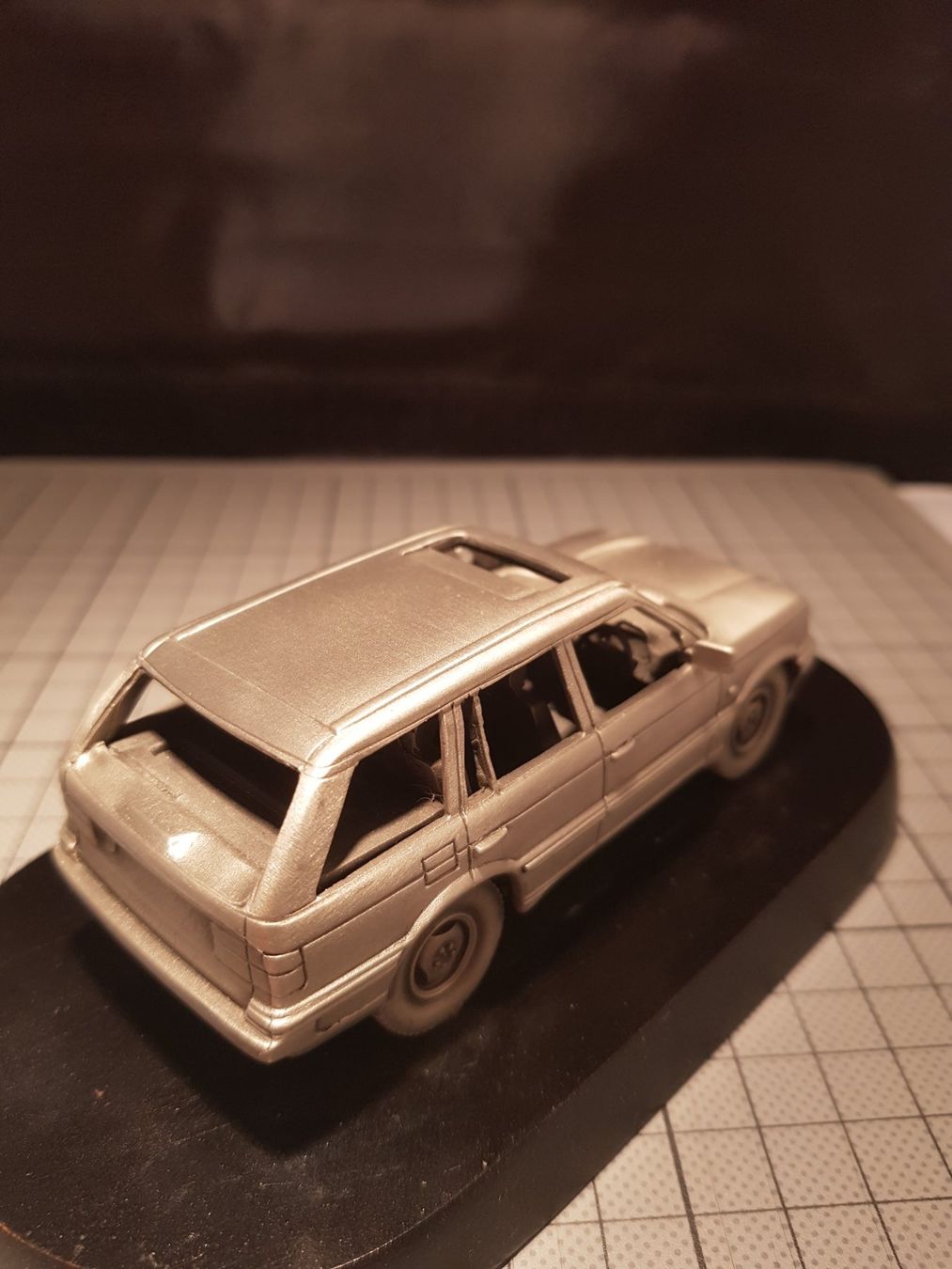 Land Rover Modellautos: Range Rover en étain sur socle en bois – Neu (gemäss Beschreibung) aus Chézard-St-Martin von AlPat-Collections 2